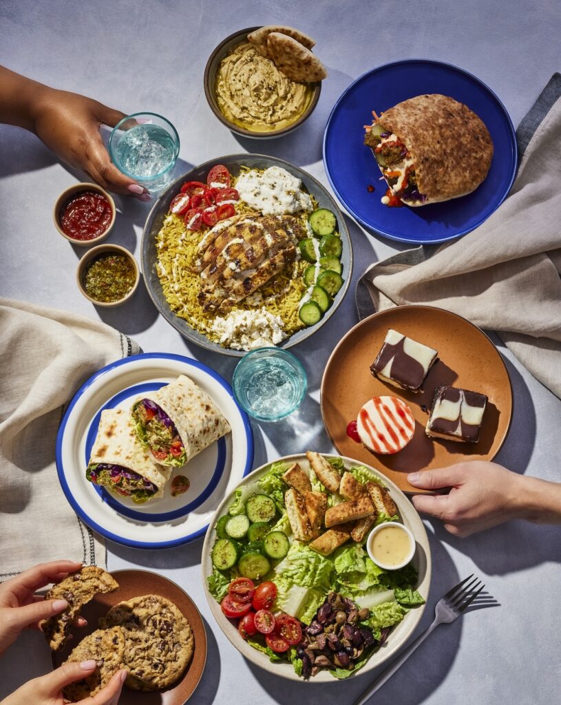 A variety of Roti catering Dishes plated next to each other