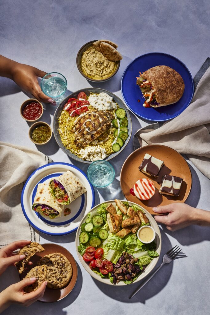 A variety of Roti catering Dishes plated next to each other